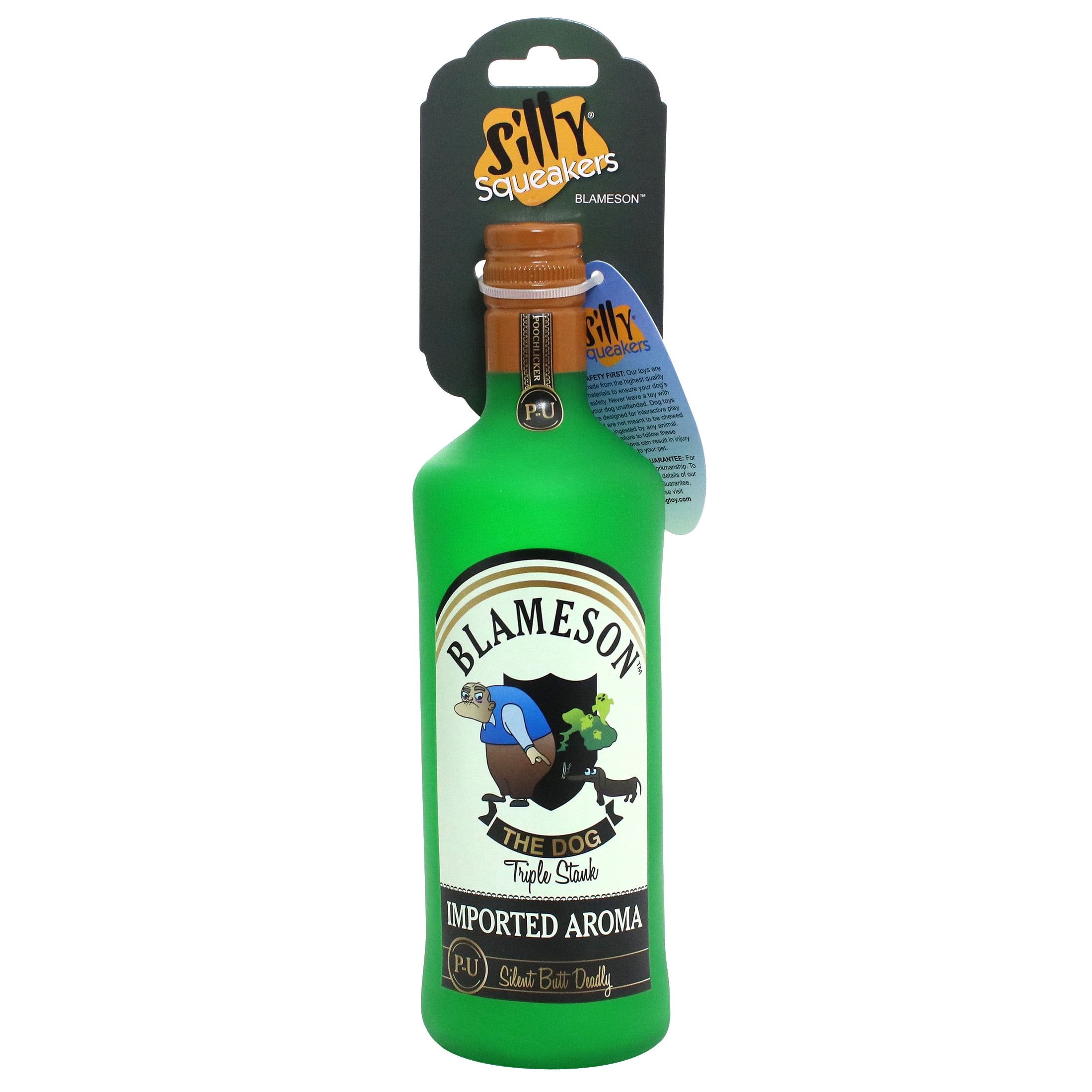 Silly Squeakers Liquor Bottle Blameson Durable Squeaky Vinyl 2-Pack Dog Toy