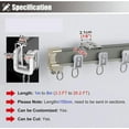 thumbnail image 2 of GXCZ Curtain Track Bay Window Curtain Track, Wall/Ceiling Mount Curtain Rod(Ceiling Mount,150cm/4.9ft), 2 of 8
