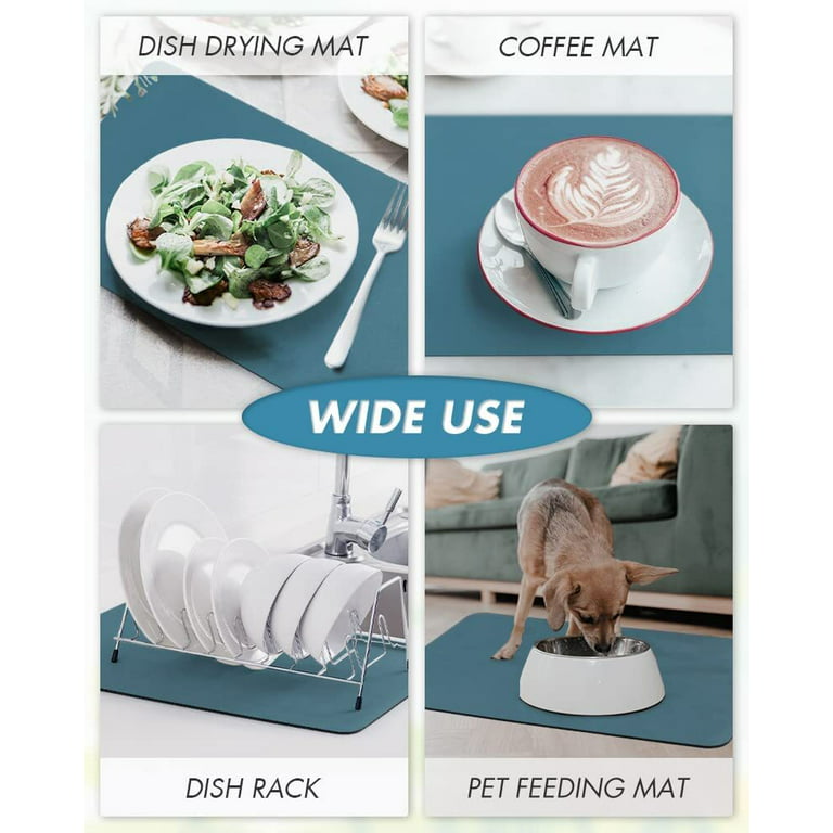  Coffee Mat-No Stains Absorbent Dish Drying Mat for Kitchen  Counter-Quick Dry Rubber Backed Coffee Bar Accessories Coffee Bar Mat Fit  Coffee Station Organizer Kitchen Countertop Organizer 12x19: Home &  Kitchen