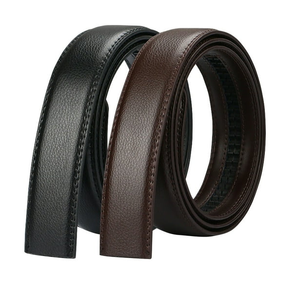 OUNONA 2Pcs Automatic Buckle Belts for Men Black Vintage Style Fashion Practical Waistband