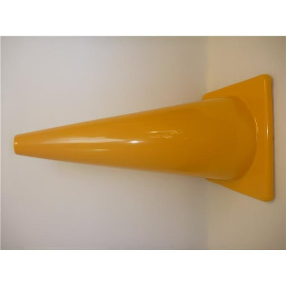 28 in. Height Vinyl Cones Square Base, Yellow