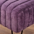 thumbnail image 5 of Home Soft Things Super Soft Faux-Fur Upholstered Bench Ottoman, Blackberry, 46"x16"x22", 5 of 6