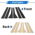 thumbnail image 4 of Unique Bargains 6 Pcs Door Pillar Window Trim for Hyundai Palisade 2020-2023 Plastic Front Left Right Anti Scratch Sticker Pillar Posts Cover Black Carbon Fiber, 4 of 7