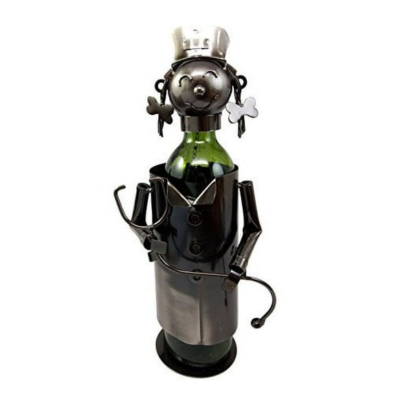 Atlantic Collectibles Registered Nurse On Duty Hospital Clinic Hand Made Metal Wine Bottle Holder Caddy Great Gift For Nurses