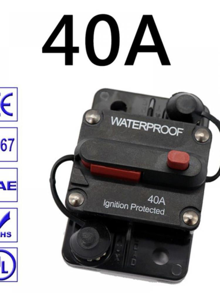 30-300Amp Waterproof Car Circuit Breaker Fuse Reset for Boat Auto DC 12V-48V UK 