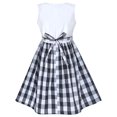 thumbnail image 2 of Robe Fille Noire Tartan à Carreaux Robe d'Été Retour École 7-8 Ans, 2 of 6