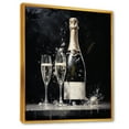 thumbnail image 2 of Designart "Champagne Cuves On Canvas" Wine Floater Framed Wall Art Living Room, 2 of 5