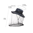 thumbnail image 3 of Mosquito Net Hat for Outdoor Activities - Sun Protection, Breathable Mesh, Foldable Design for Hiking, Fishing, and Beekeeping, 3 of 3
