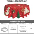 thumbnail image 3 of Merry Christmas Tablecloth Round Table Cover Washable Polyester Table Cloth for Kitchen Party Picnic Dining Decor 60 Inch, 3 of 5