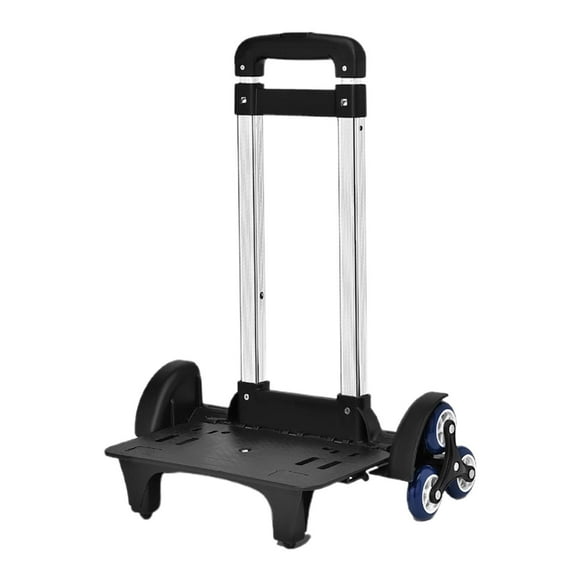 Carrito de compras con 6 ruedas, carrito de mano, carrito de almacenamiento portátil, carrito de supermercado plegable, carrito de mano para equipaje, Negro