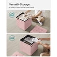 thumbnail image 4 of Otomana de almacenamiento SONGMICS Jelly Pink Velvet 43L ULSF227R01, 4 of 7