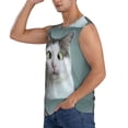 thumbnail image 3 of Zufioo Funny Cat Men's Tank Top,Men's Sleeveless Muscle Shirts,Basic Sleeveless T Shirts Casual Active Hipster Tank Top,Moisture Wicking Odor Protection-X-Large, 3 of 7