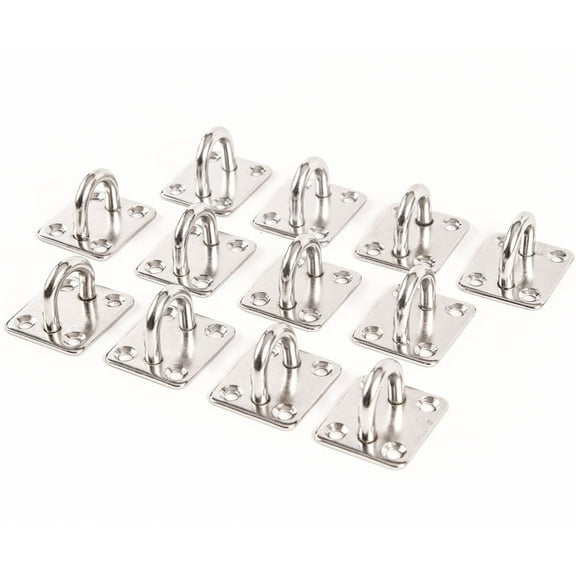 Red Hound Auto 12 Stainless Steel 316 6mm Square Eye Plates 1/4 Inches Marine SS Pad Boat Rigging