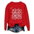 thumbnail image 4 of Wovix Women's Sweaters Long Sleeve Crew Neck Casual Front Big Cute Heart Sweater Trendy Streetwear Daily Soft Tops Girly Vintage Romantic Outfits, 4 of 4