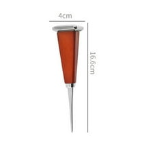 Ice Pick Set Of 1 Three Pronged Ice Pick Stainless Ice Pick With Wood Handle Carving Bartender Tool (7.2inch 1pcs)/ Ice Cutting Blade Square Head Short Cone