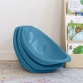 thumbnail image 6 of ECR4Kids Plastic Leaf Scoop Floor Rocker Seat, Classroom Furniture, Turquoise, 6-Piece, 6 of 9