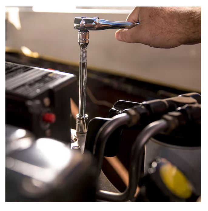 Kobalt 20-Piece Standard (SAE) and Metric Polished Chrome Mechanics Tool Set with Hard Case