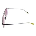 thumbnail image 3 of John Varvatos Mens Matte Black Silver Metal Aviator Sunglass V535, Gradient Lens, 3 of 8