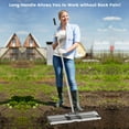 thumbnail image 4 of Costway Lawn Leveling Rake 30" x 10" Heavy Duty Level Lawn Tool for Garden Backyard/Lawn Silver, 4 of 10