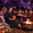 thumbnail image 3 of Agnes Orinda Women's Plus Size Halloween Outfits Dress Wedding Guest Work Midi Notched V Neck 3/4 Sleeve A-Line Dresses 1X Black, 3 of 8