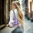 thumbnail image 5 of FORMRS Womens Crossbody Sling Bag Travel Daypack Shoulder Chest Backpack, Halloween Ghosts Purple, 5 of 7