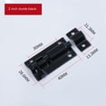thumbnail image 3 of Cerradura de perno de barril negro, pestillo de perno deslizante de aleación de aluminio, cerradura de pestillo de puerta de 2 pulgadas, cerradura deslizante de seguridad con tornillos, paqu, 3 of 5