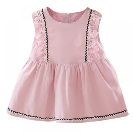 

Toddler Baby Girls Cotton Tunic Dress Swing Casual Sundress