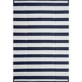 thumbnail image 2 of BERTHMEER 5'x8' Outdoor Patio Rugs on Sale Clearance Waterproof Reversible Rugs for Camping Porch RV Pool Deck，Modern Blue White Stripes Plastic Straw Rugs, 2 of 9