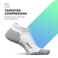 thumbnail image 4 of Feetures Elite Max Cushion No Show Tab Ankle Socks - Sport Sock with Targeted Compression - New White, S (1 Pair), 4 of 8