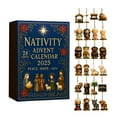 thumbnail image 2 of Nativity Advent Calendar 2025 with 24 Acrylic 2D Figurines Christmas Countdown Set for Holiday Decoration Display, 2 of 8
