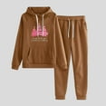 thumbnail image 2 of LYXSSBYX Sweatshirts for Women 2 Piece Set Women's Casual Christmas Printed Hooded Drawstring Loose Long Sleeve Sweatshirt Tops and Long Pants Set Suits, 2 of 4