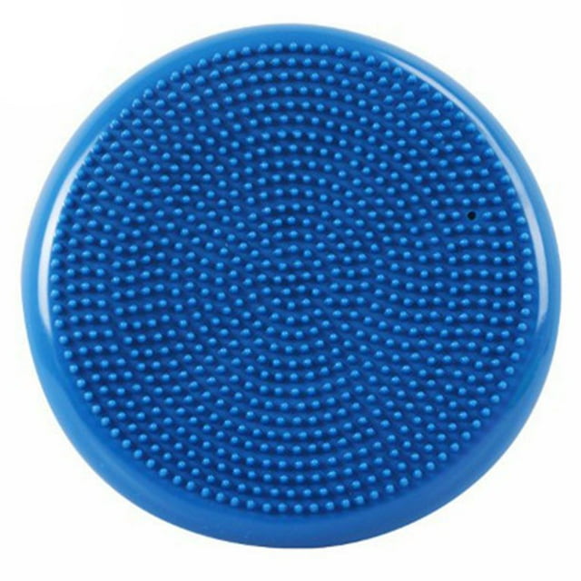 Newly Upgraded Version Durable Inflatable Yoga Massage Ball Pad Universal Sports Gym Fitness Yoga Wobble Stability Balance Disc Cushion Mat Blue