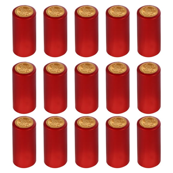 60pcs Wine Bottle Caps Heat Shrink DIY Red Wine Bottles Sealing Capsules