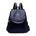 thumbnail image 1 of Mochila para mujer de piel sintética con correa ajustable, ligera y moderna para portátil. Azul, 1 of 9