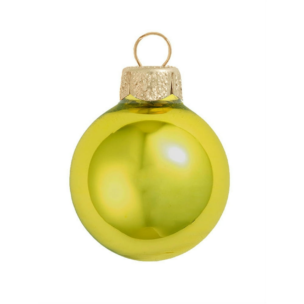 Yellow Christmas Ball Ornaments 