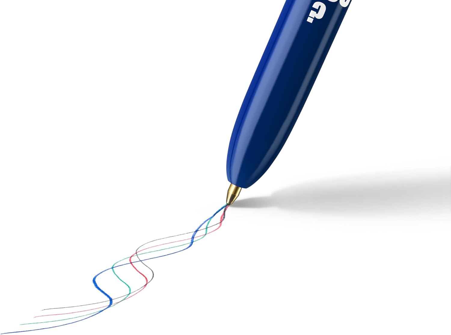 BIC 4 Colours Messages Ballpoint Pens Medium Point (1mm) - Who's The Boss Design, Box of 12