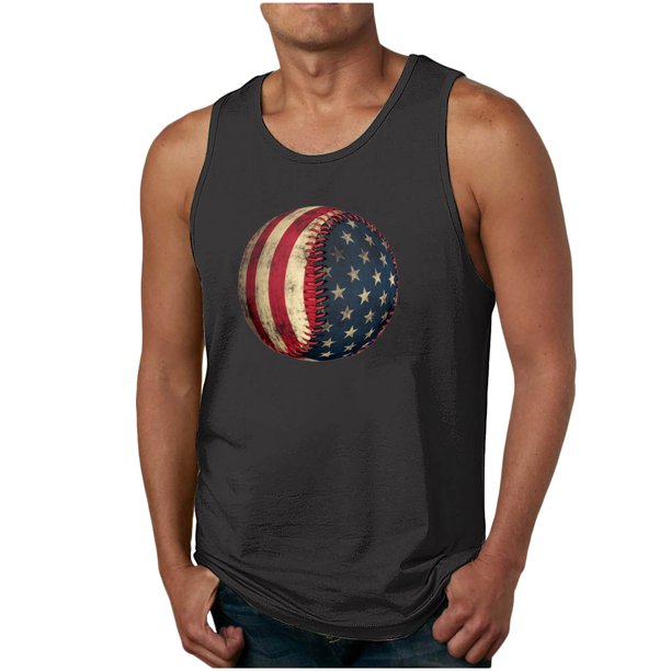 Tanques para Hombre de Verano Suelto Cuello Redondo de Algodón Poliéster Desgaste Casual, Camisa sin Mangas Deportivas de los Hombres para Diario Y Al Aire Libre