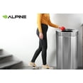 thumbnail image 2 of Alpine Commercial Stainless Steel Trash Can – Open Top 50-Gallon Heavy-Duty Garbage Can, Modern, Round, Large Waste Receptacle for Indoor Use High-Traffic Areas - Brushed Silver, 2 of 8