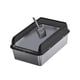 thumbnail image 5 of Inodoro para gatos con parte abierta, inodoro para gatos semicerrado, protector contra salpicaduras, fácil de limpiar, bandeja para cama para Negro y L, 5 of 8