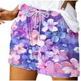 thumbnail image 2 of LEBONYARD Shorts for Women Clearance $5,Women's Shorts in Cute Patterns,Women's Summer Printed Pocket Bandage Shorts Casual Pants Multicolor M, 2 of 5