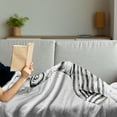 thumbnail image 3 of Cat Soft Flannel Fleece Throw Blanket, Hand Drawn Dressed up Hipster New Age Cat Fashion Urban Free Artwork Print, Cozy Plush for Indoor and Outdoor Use, 50" x 70", Black White, by Ambesonne, 3 of 5