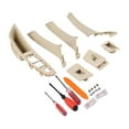 thumbnail image 2 of Miulika 7Ensemble Poignée de Panneau de Porte Intérieur Extérieur Beige avec Garniture de Tirage Compatible avec F10 520, 2 of 9