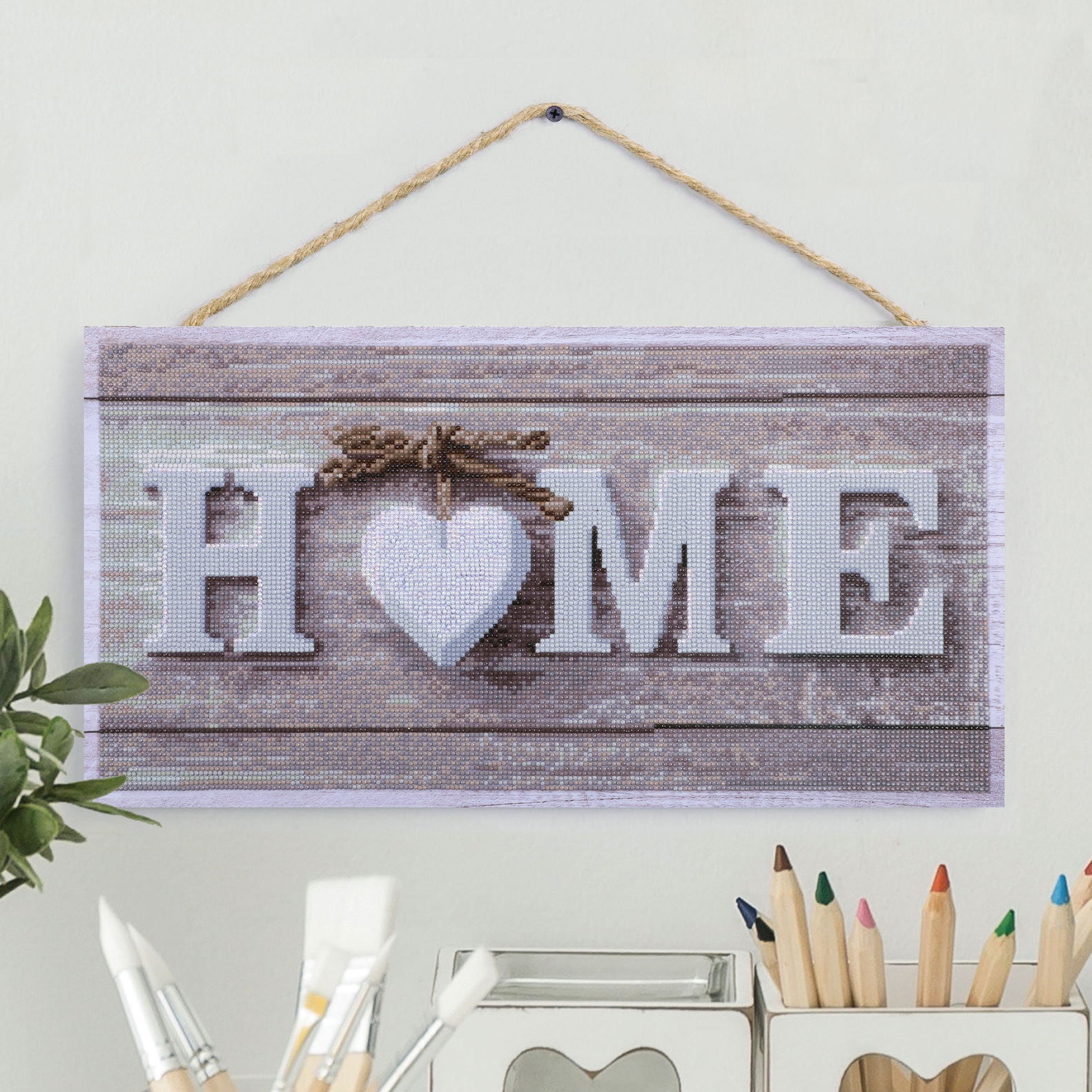 Diamond Dotz Sparkle at Home Word Diamond Painting Kits for Adults - Diamond Art Kits a Relaxing Creative Craft Kit with Dotz Gems 11"x21"