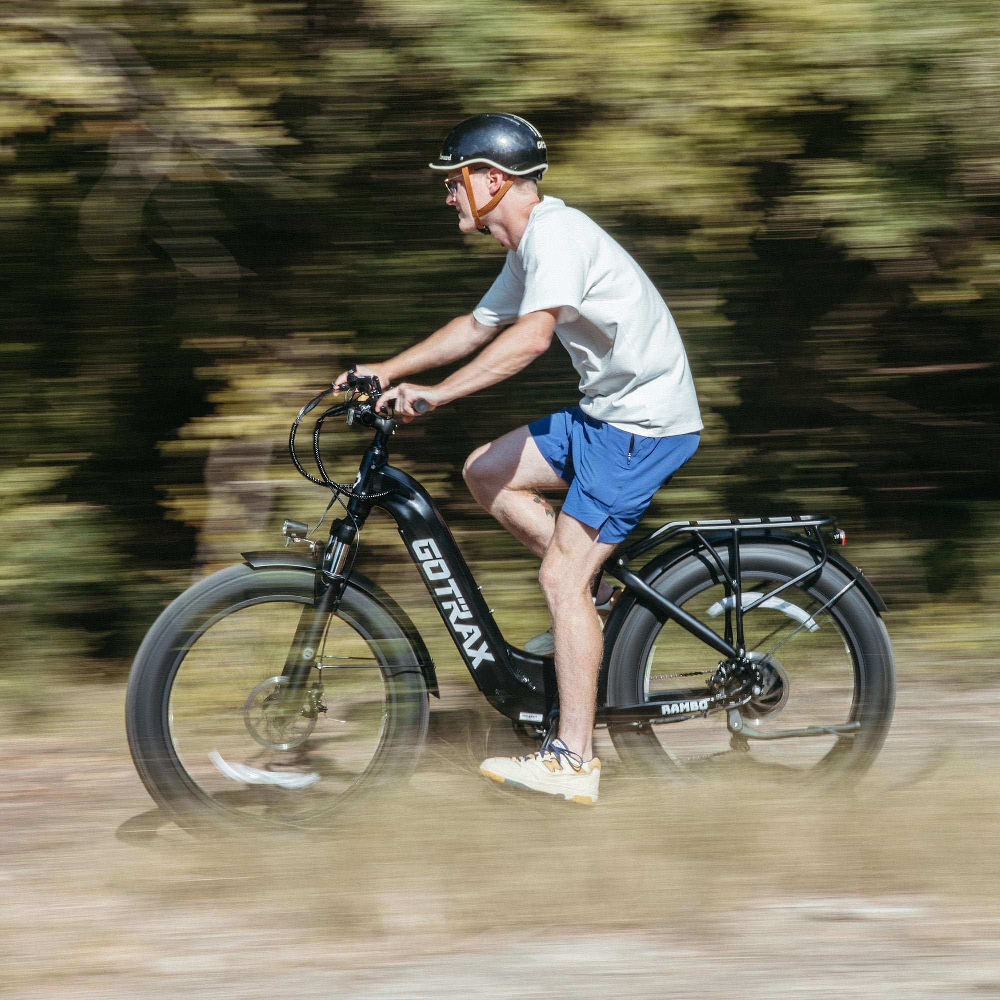 GOTRAX Rambo 500W Fat Tire Electric Bike for Adults,25-Mile Range, 4" off-road Tires, 7-Speed, LED Headlight