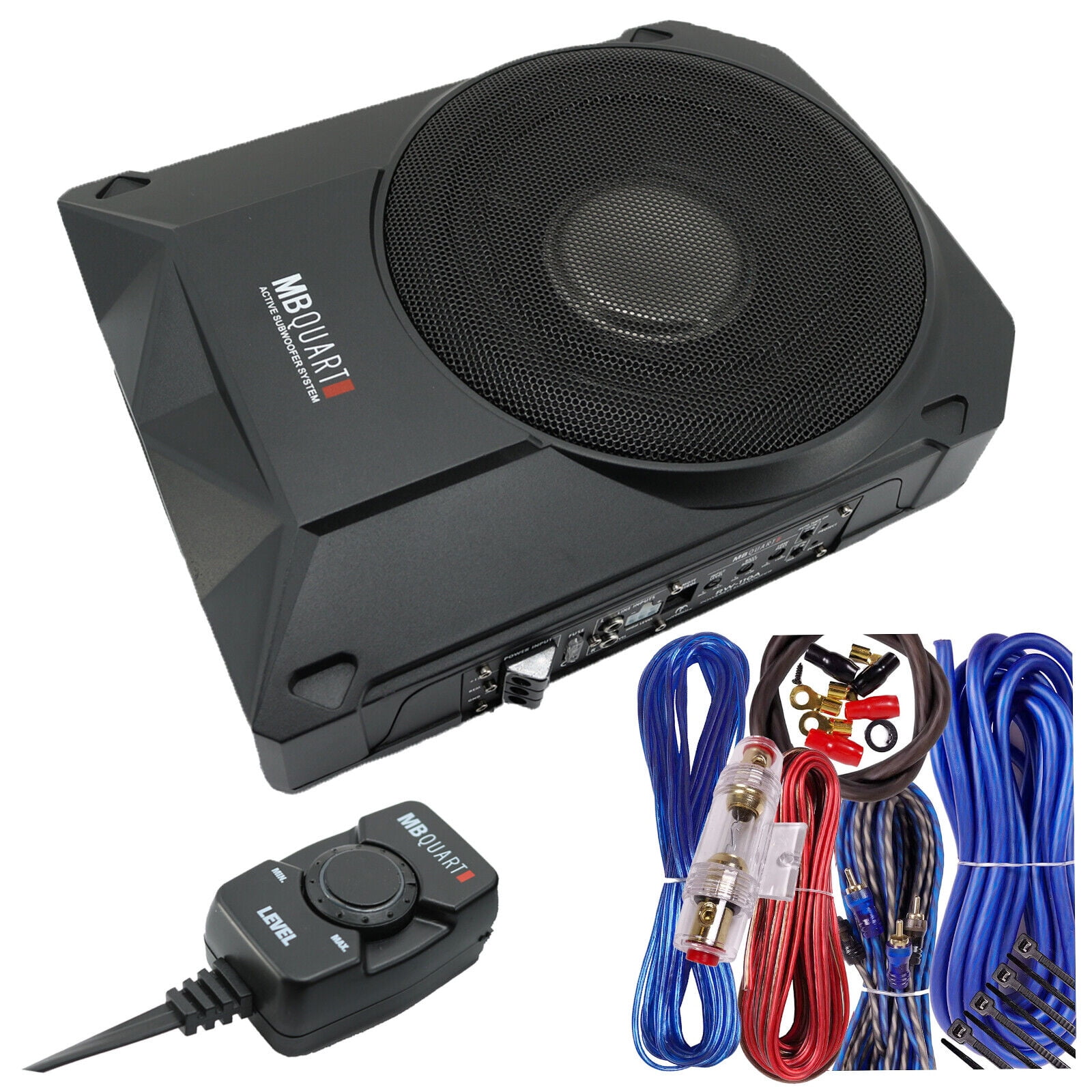 Hifonics Brutus BW-110A Compact Powered Under-Seat Subwoofer - 800W Peak, Low Profile With Remote