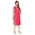 thumbnail image 4 of Maple Clothing Plus Size Indian Kurtas for Women Long Kurti Tunic Tops (Pink, 8XL), 4 of 6