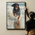 thumbnail image 6 of Funny Dog on Beach Canvas Wall Art, Gordon Setter Dog Picture Ocean Artwork for Bathroom Bedroom Living Room, Art Decor 8x12 Inches, 6 of 6