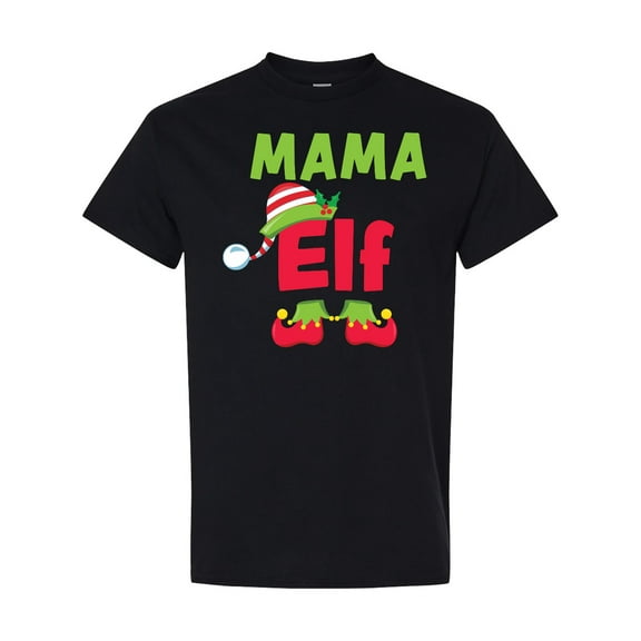 Inktastic Christmas Mama Elf T-Shirt