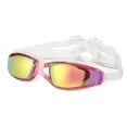 thumbnail image 1 of Gafas de natación de montura grande, resistentes al agua y a la niebla, gafas de natación de silicona galvanizada HD para adultos, para hombres y mujeres, 1 of 6