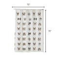 thumbnail image 2 of Soft&Cuddly Puppy Portraits Shower Curtain | Cute Dog Face Pattern | Water-resistant Fabric | Modern Bathroom Decor | Machine Washable, 2 of 4
